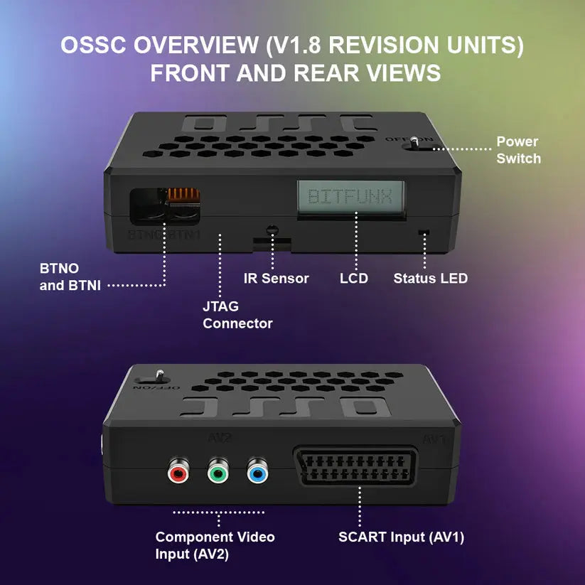 OSSC V1.8 Open Source Scan Converter Scart to HDMI converter